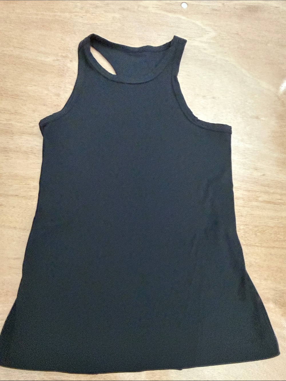 lululemon athletica Black High-Neck Hip Length Racerback Tank